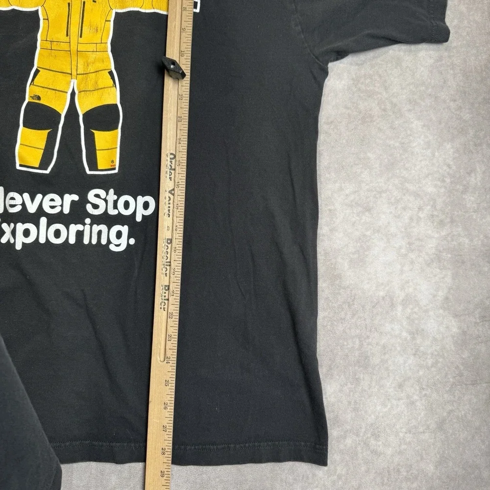 Vtg The North Face Himalayan Suit Never Stop Exploring Shirt XL Reverse Print